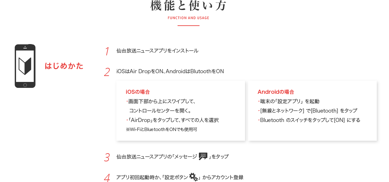 機能と使い方